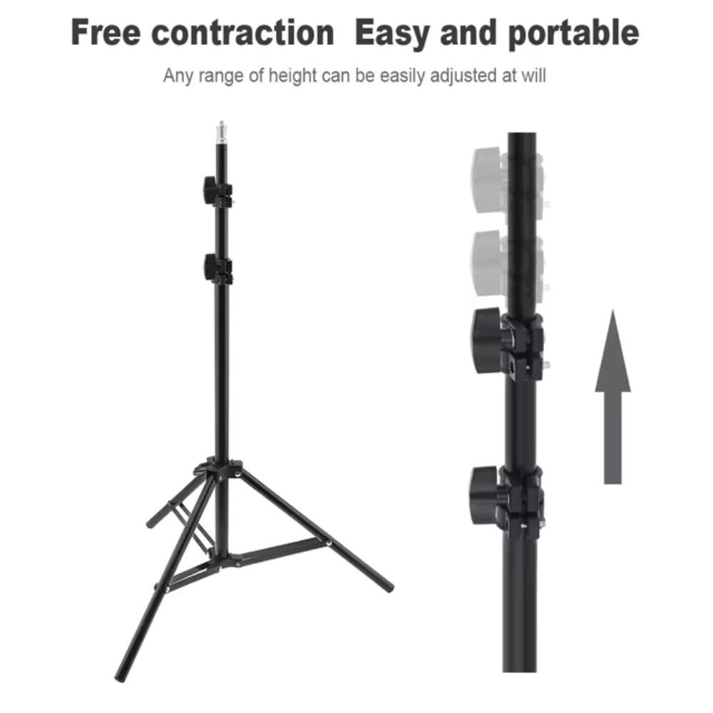 210cm Portable Tripod Stand for Photography & Live Studio