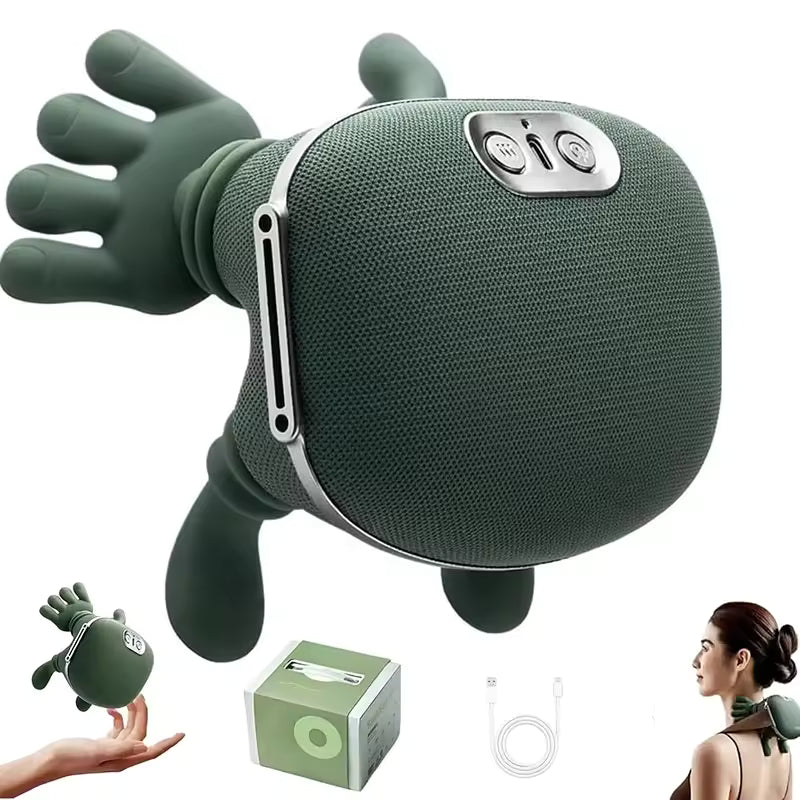 Premium Rechargeable Neck & Shoulder Massager with Heat Therapy ? Advanced Deep Kneading Massage & Relaxation Machine for Men & Women
