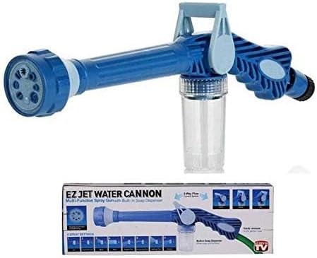 Ez Jet Water Canon 8 In 1 Turbo Water Spray ? For Car & Bike Washing, Gardening - Best Quality Water Spray ( Random Color )