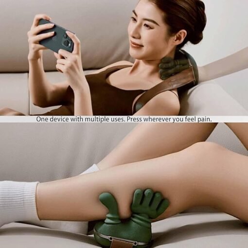 Premium Rechargeable Neck & Shoulder Massager with Heat Therapy ? Advanced Deep Kneading Massage & Relaxation Machine for Men & Women
