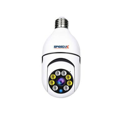 Speed-X SP-E27 WiFi Bulb Camera 1080P 360? Panoramic Night Vision Two-Way Audio V380Pro App