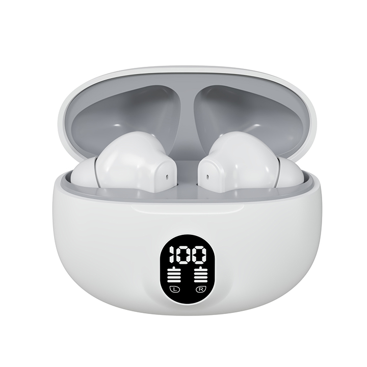 Professional Display Earbuds STEREO 895B Wireless Bluetooth Earbuds | Mic in-Ear Headphones with LED Display | Type C Fast Charging | Bluetooth 5.3 for Android/iPhone ( With Cable - With Box - Random Color )