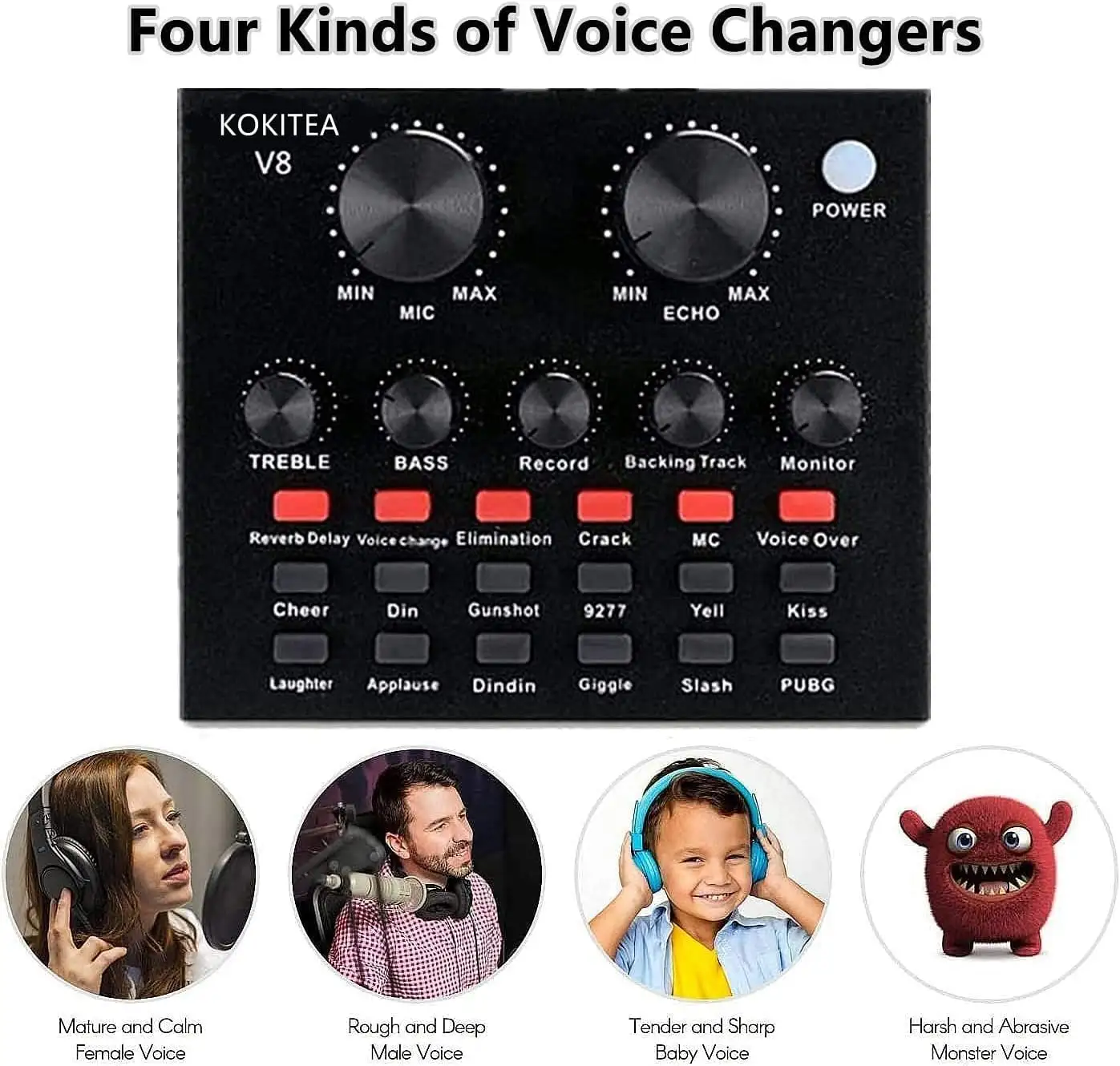 Podcast Mic Set With Live Sound Card,condenser Microphone With Rechargeable 12 Kinds Of Auxiliary Background For Karaoke Singing, Youtube Recording