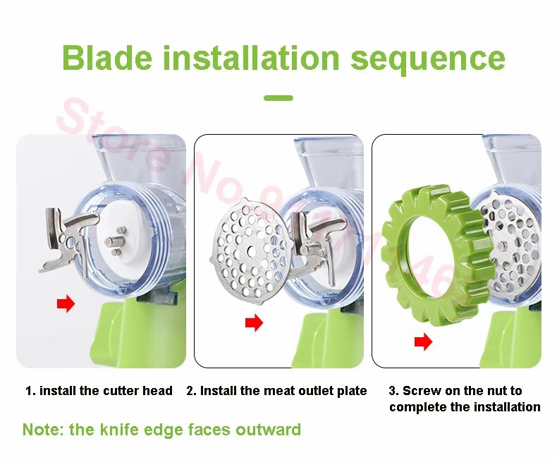 Grinder High-Quality Multifunctional Meat Mincer Vegetable Chopper Blender Home Kitchen Cooking Tools (random color)
