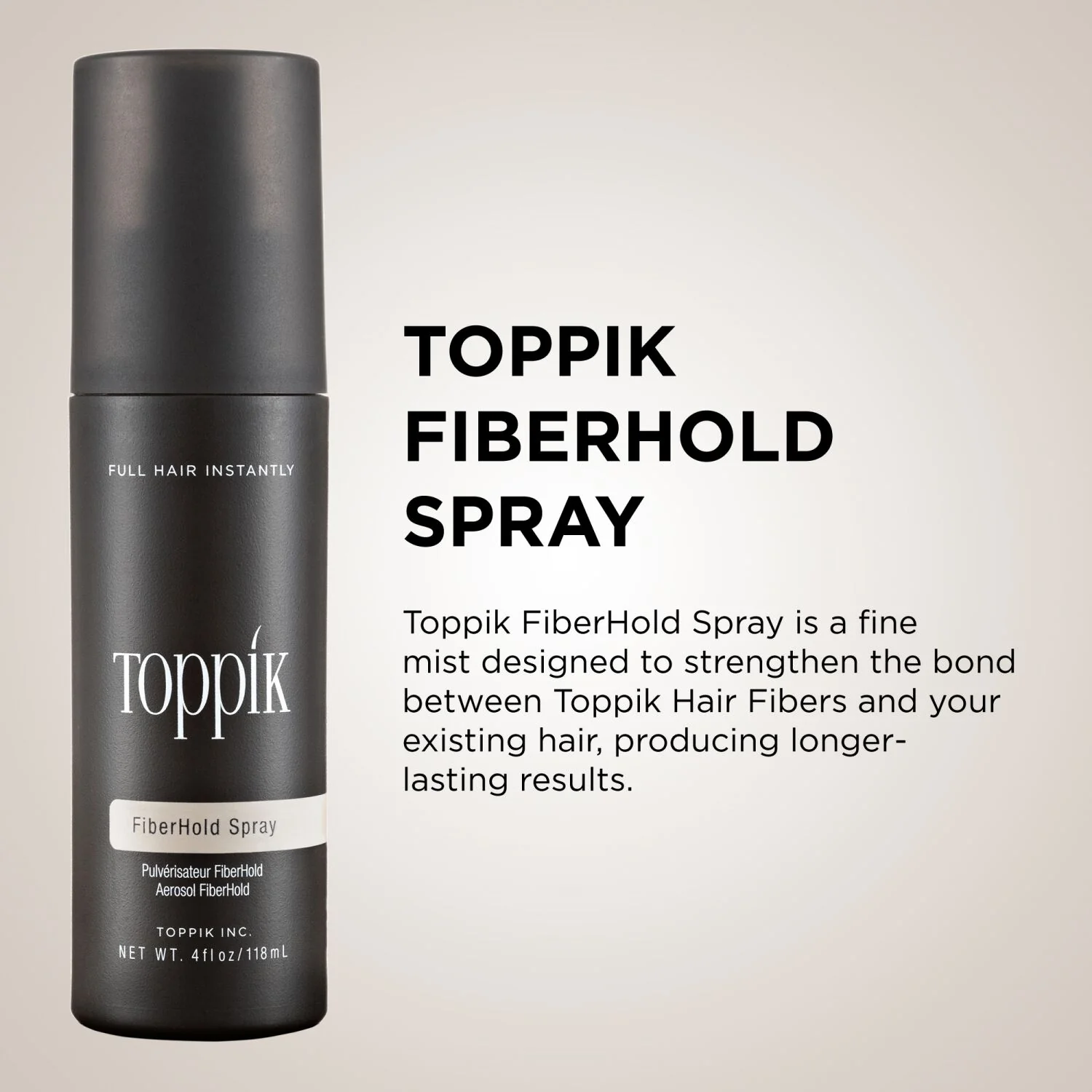 Toppik Fiber Hold Spray, Instant Fuller Looking Hair