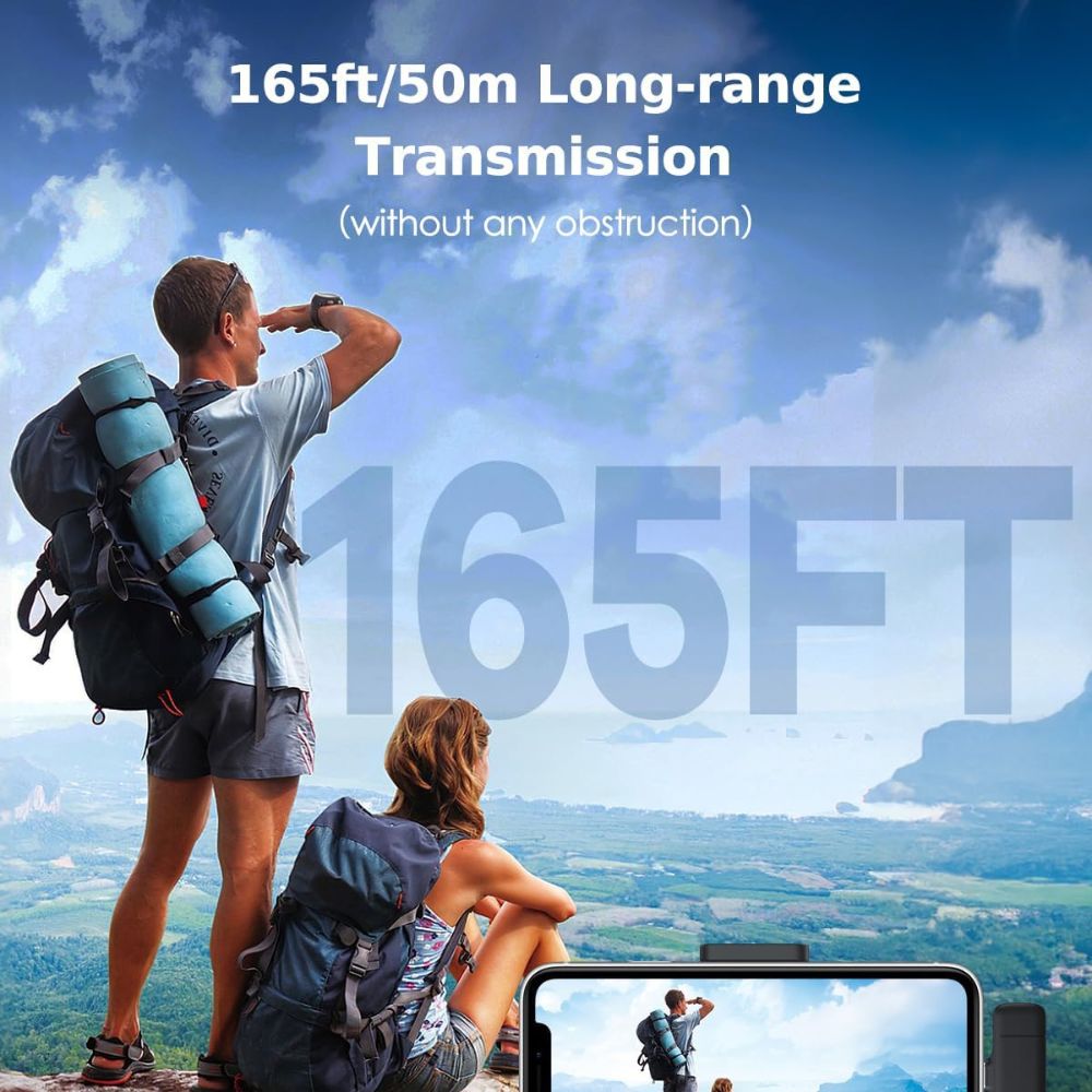 K13 Pro Dual Wireless Lavalier Microphone ? Type-C, ANC Noise Cancellation, LED Display & Charging Case