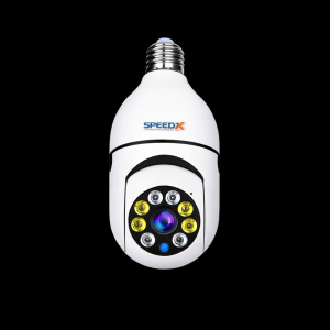 Speed-X SP-E27 WiFi Bulb Camera 1080P 360? Panoramic Night Vision Two-Way Audio V380Pro App