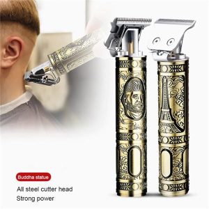 Vintage T9 Rechargeable Hair & Beard Trimmer ? Metal Body Hair Clipper