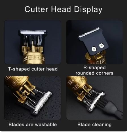 Metal Body -VINTAGE T9 Trimmer hair Trimmer for men shaver for men original Usb Rechargeable hair cutting machine metal body Beard Trimmer,