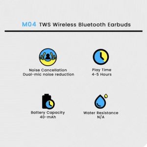 3.1 Special Edition Display Earbuds STEREO Wireless Bluetooth Earbuds With ANC | Mic in-Ear Headphones with LED Display | Type C Fast Charging | Bluetooth for Android/iPhone ( With Box – With Cable – Random Color )